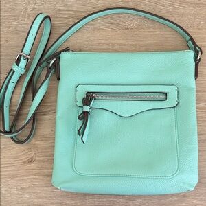 Charming Charlie Mint Green Crossbody Shoulder Bag - Women's Leather Handbag